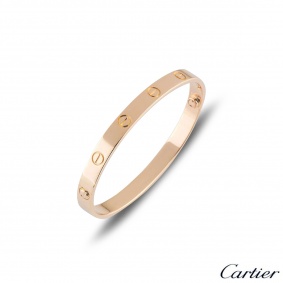 Cartier Rose Gold Plain Love Bracelet Size 16 B6035616 Cartier Rose Gold Plain Love Bracelet Size 16 B6035616